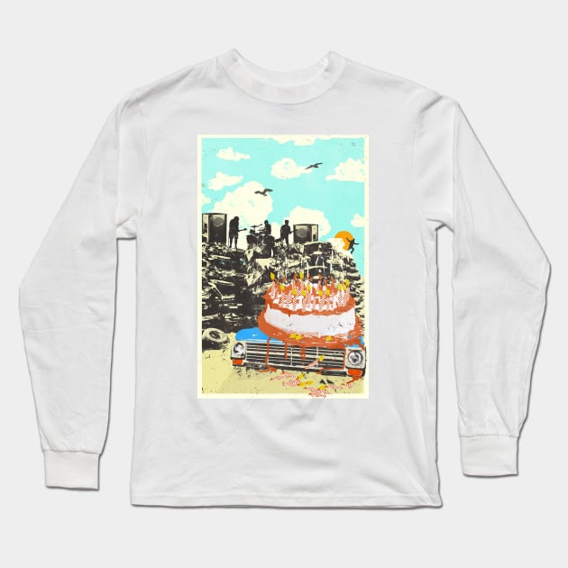 JUNKYARD BIRTHDAY Long Sleeve T-Shirt by Showdeer